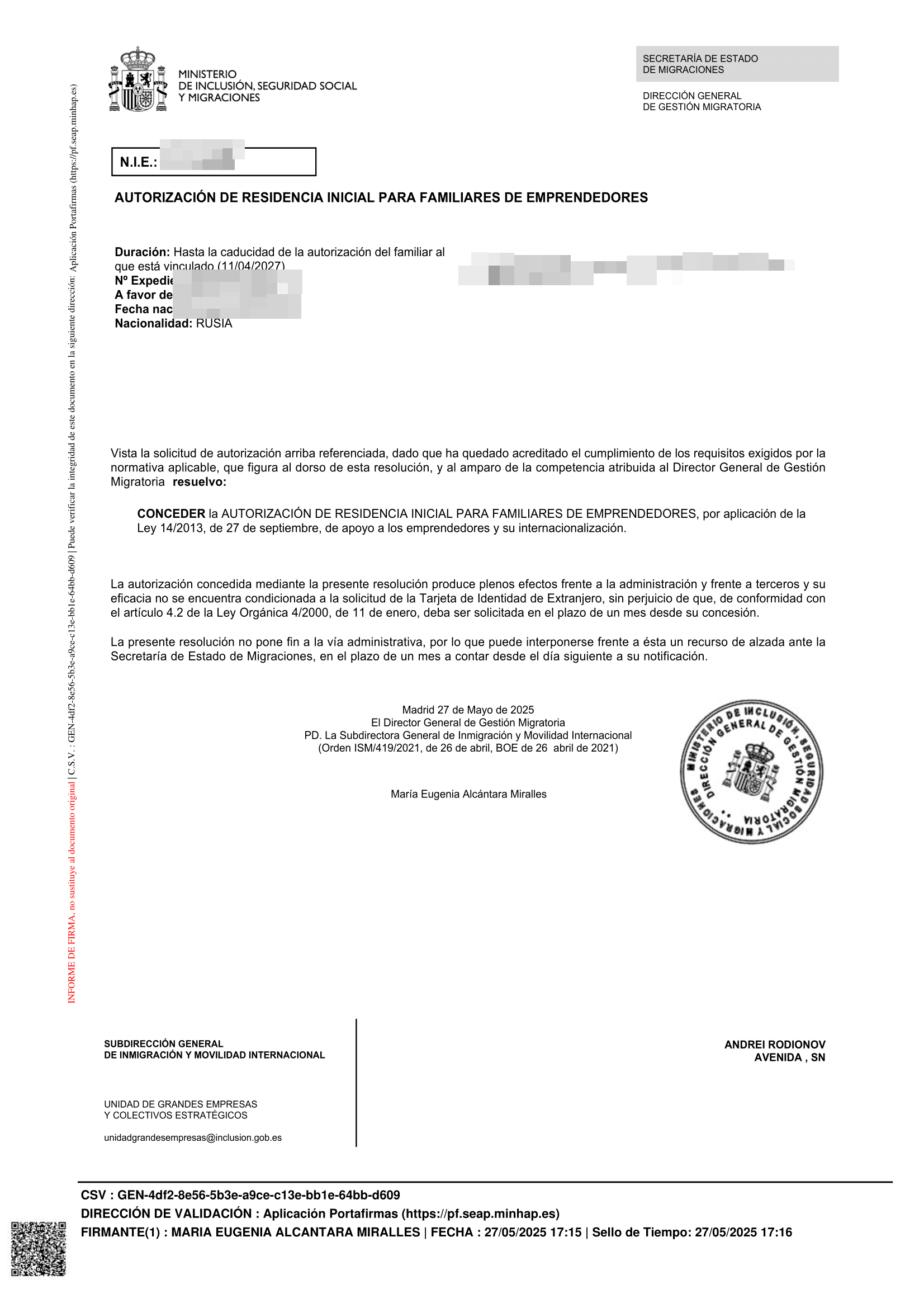 Digital Nomad Visa approval