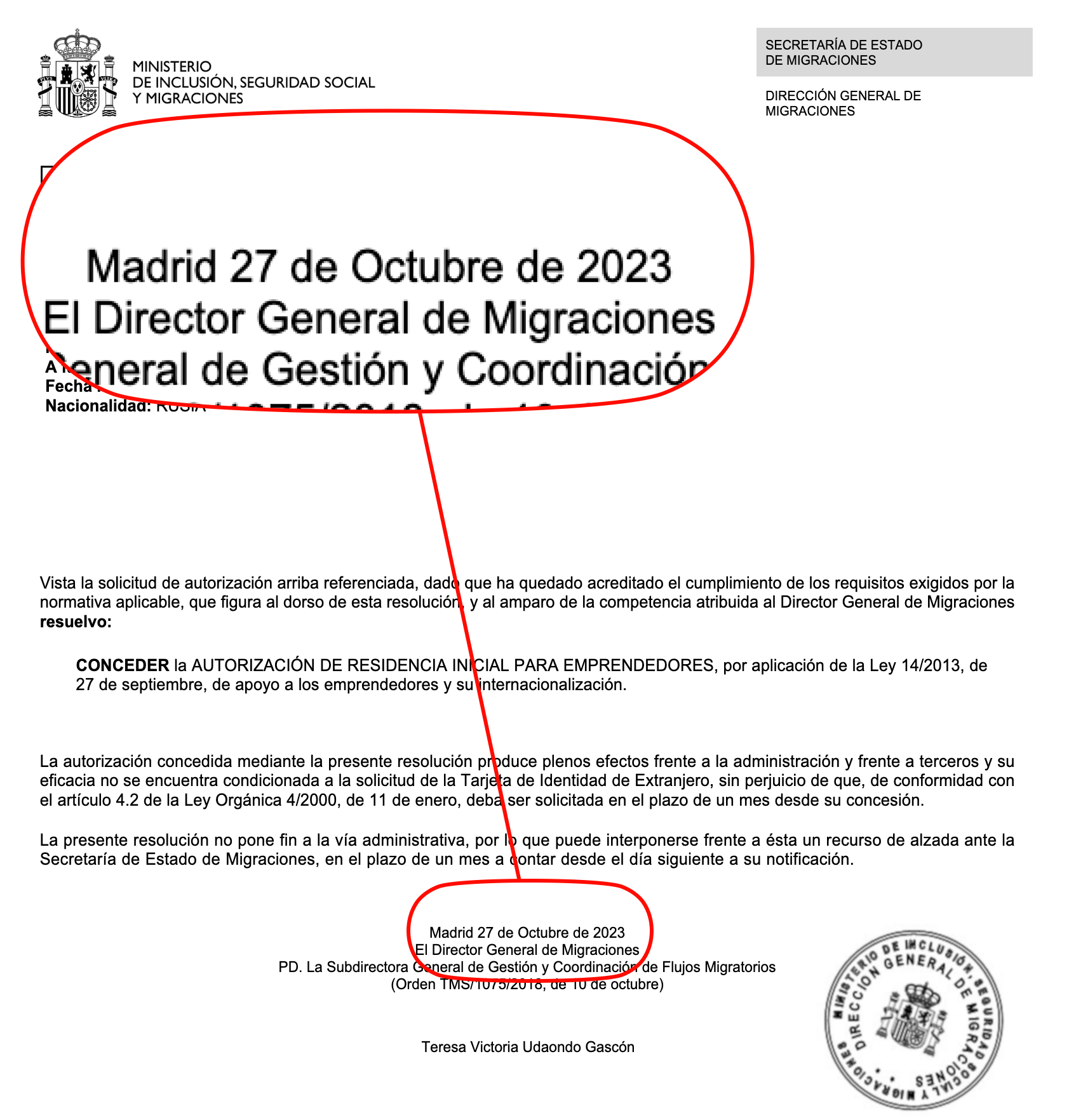 First Digital Nomad Visa approval — 2023