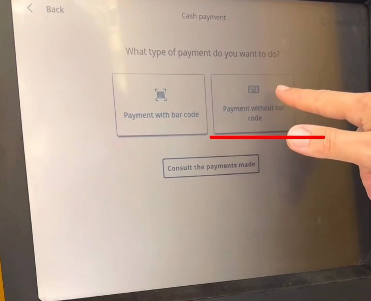Payments without bar-code on a CaixaBank ATM