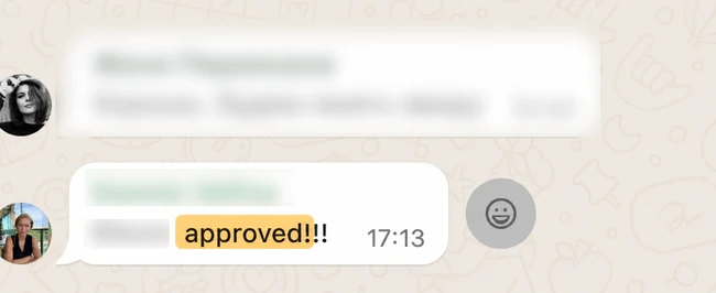 Screenshot of a client conversation with EspañaGo